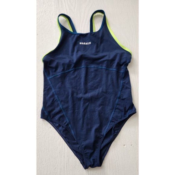 Nabaiji Women Large One Piece Navy Open Back Swimwear - Picture 1 of 11